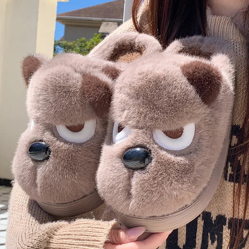 Nosso "Arctic Husky" Plush Platform Slippers