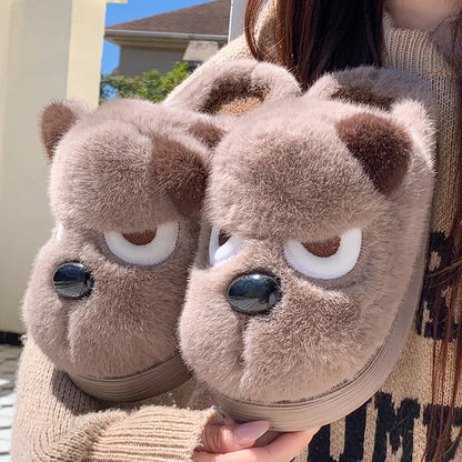 Nosso "Arctic Husky" Plush Platform Slippers