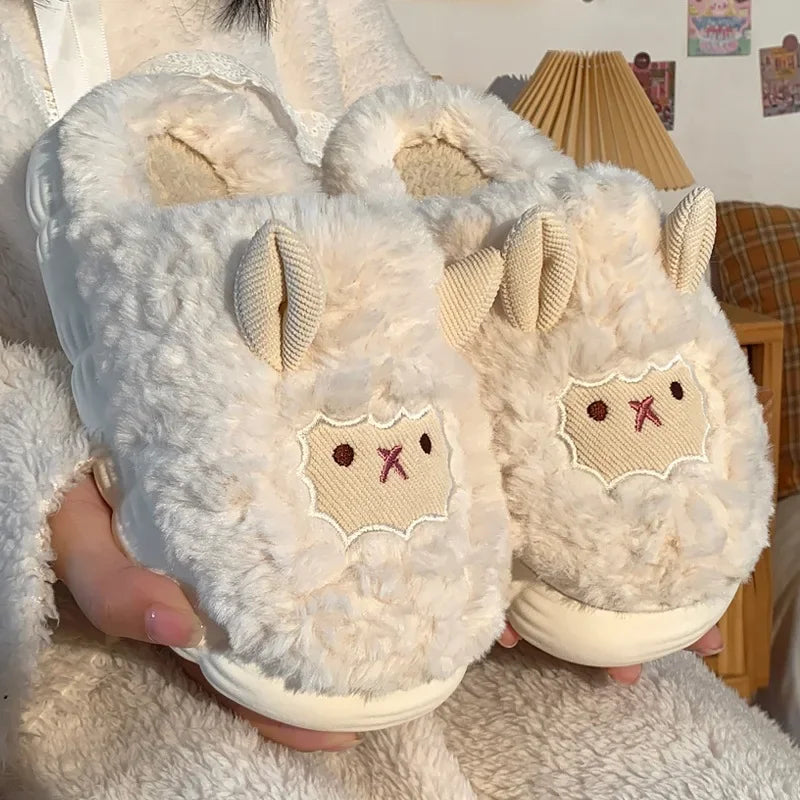 Nosso "Cloud-Sheep" Whimsical Plush Slippers