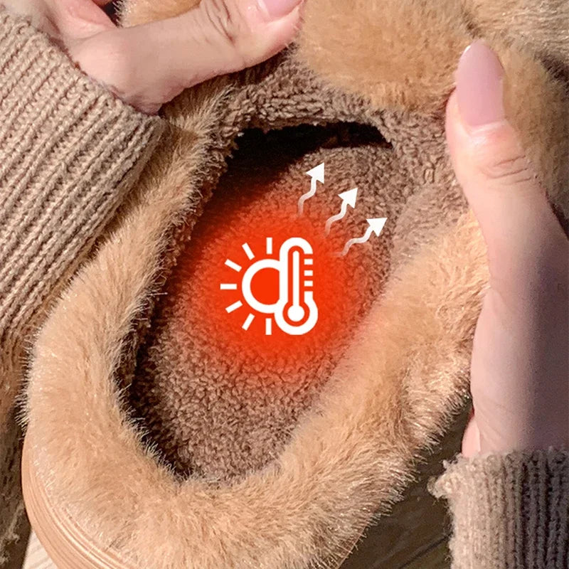 Nosso "Arctic Husky" Plush Platform Slippers