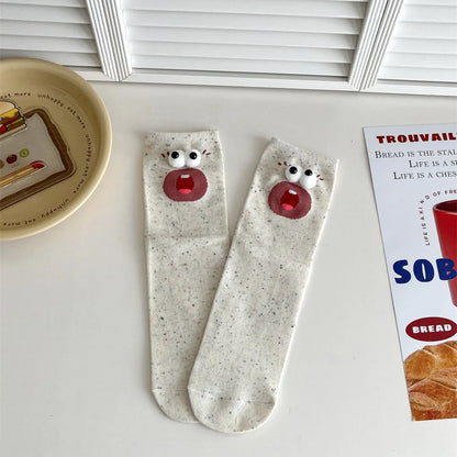 Nosso "Peek-a-Boo" Expression Socks (1-Pair Set)