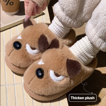 Nosso "Arctic Husky" Plush Platform Slippers