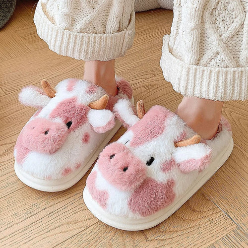 Nosso "Meadow-Moo" Plush Character Slippers
