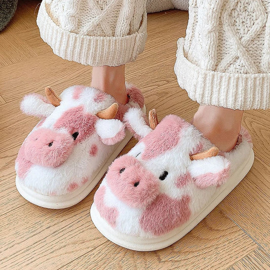 Nosso "Meadow-Moo" Plush Character Slippers